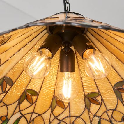 Endon 64194 - Lámpara colgante con cadena JAMELIA 3xE27/60W/230V diá. 50 cm