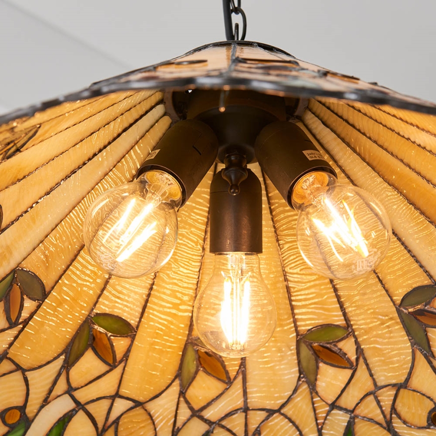 Endon 64194 - Lámpara colgante con cadena JAMELIA 3xE27/60W/230V diá. 50 cm