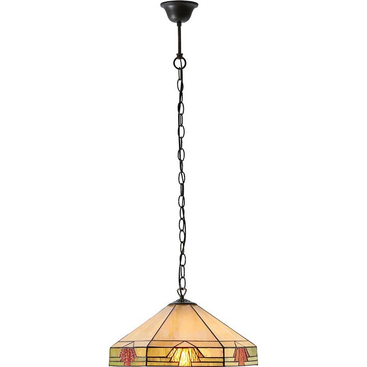 Endon 64285 - Lámpara colgante con cadena NEVADA 1xE27/60W/230V diá. 35 cm