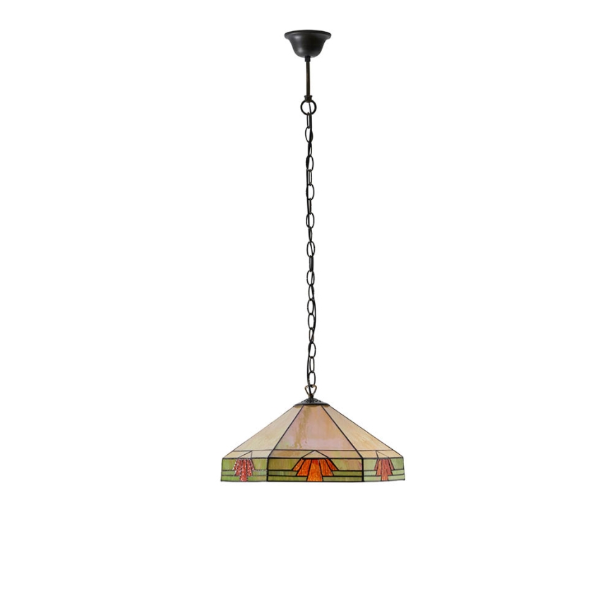 Endon 64285 - Lámpara colgante con cadena NEVADA 1xE27/60W/230V diá. 35 cm