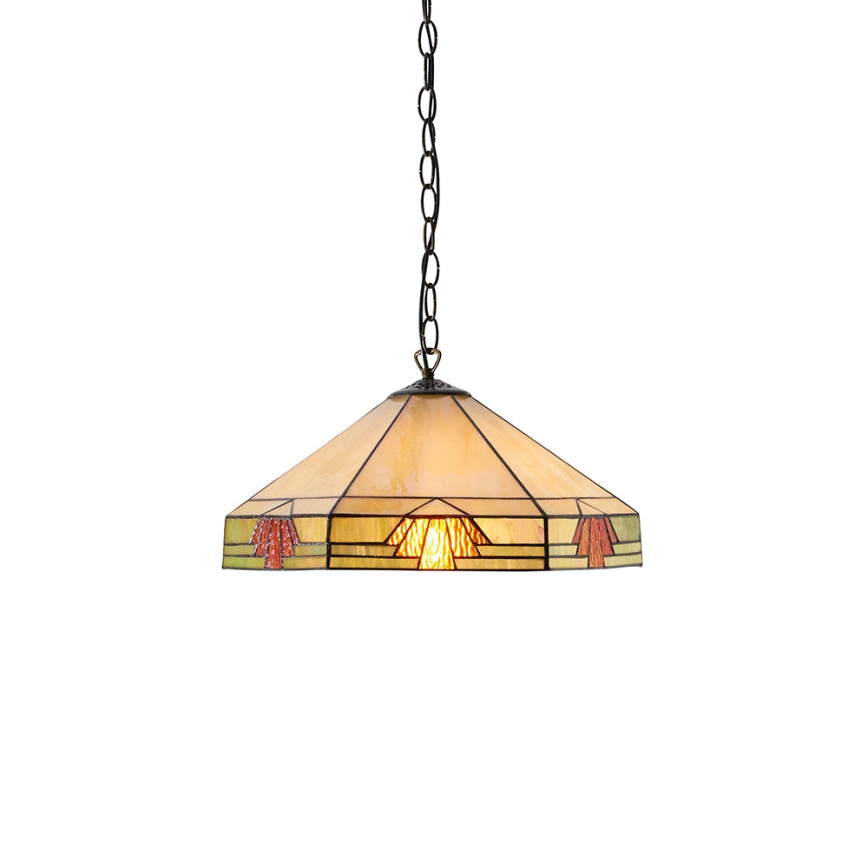 Endon 64285 - Lámpara colgante con cadena NEVADA 1xE27/60W/230V diá. 35 cm