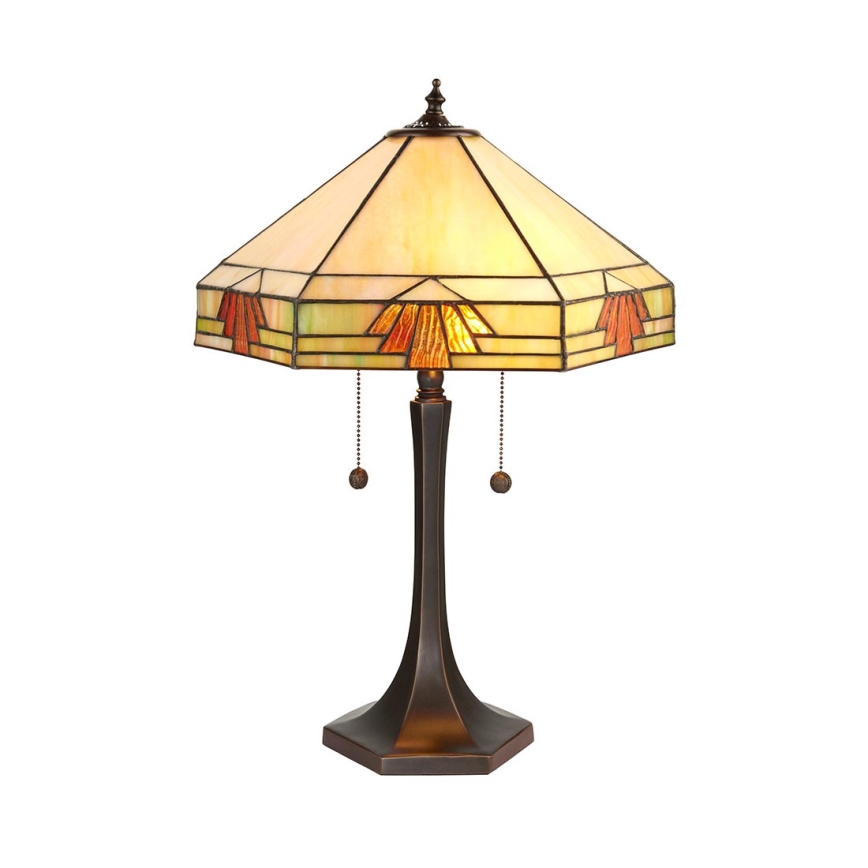 Endon 64286 - Lámpara de mesa NEVADA 2xE27/60W/230V diá. 40 cm