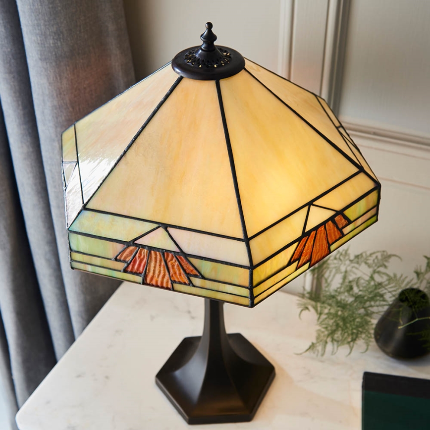 Endon 64286 - Lámpara de mesa NEVADA 2xE27/60W/230V diá. 40 cm