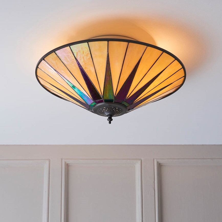 Endon 70240 - Plafón DARK STAR 2xE27/40W/230V diá. 49 cm