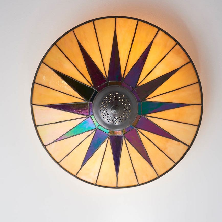 Endon 70240 - Plafón DARK STAR 2xE27/40W/230V diá. 49 cm