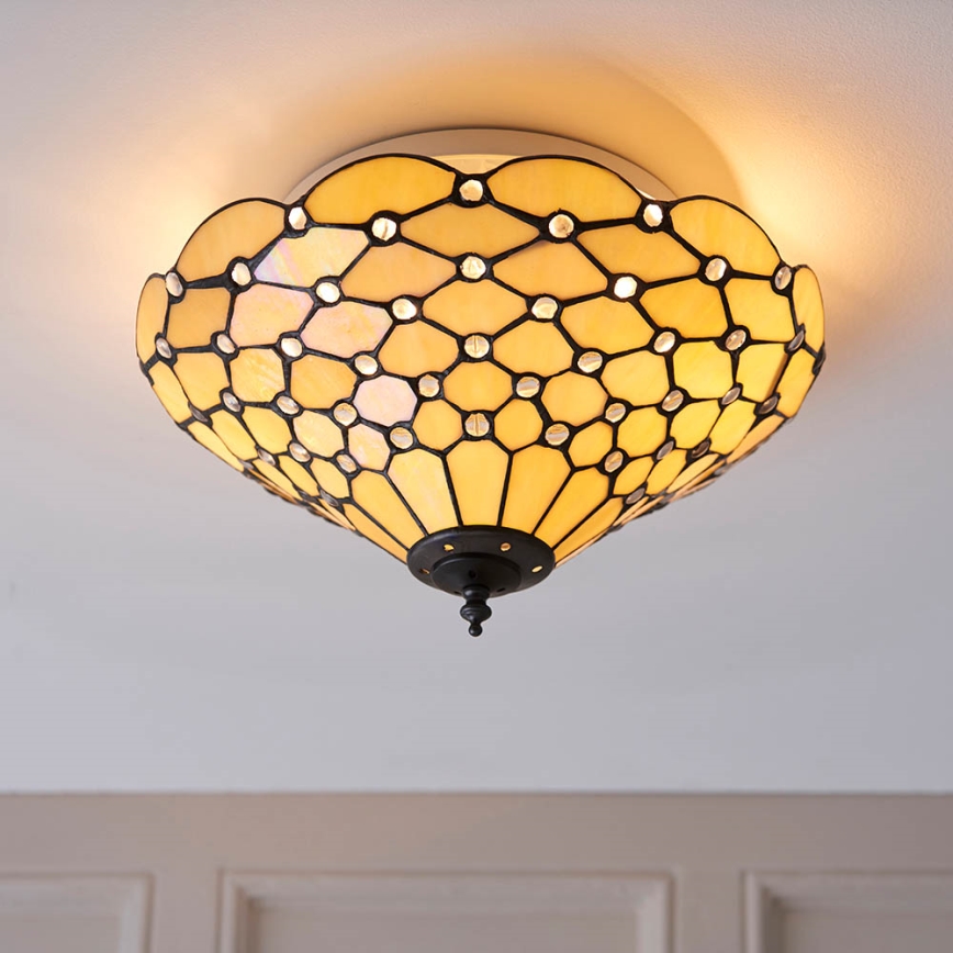 Endon 70242 - Plafón PEARL 2xE27/60W/230V diá. 37 cm