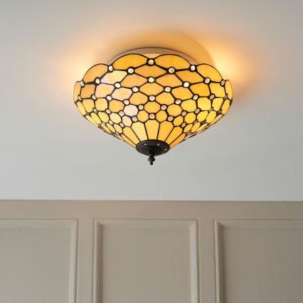 Endon 70242 - Plafón PEARL 2xE27/60W/230V diá. 37 cm