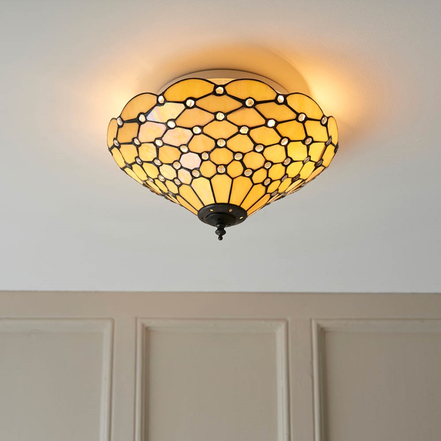 Endon 70242 - Plafón PEARL 2xE27/60W/230V diá. 37 cm