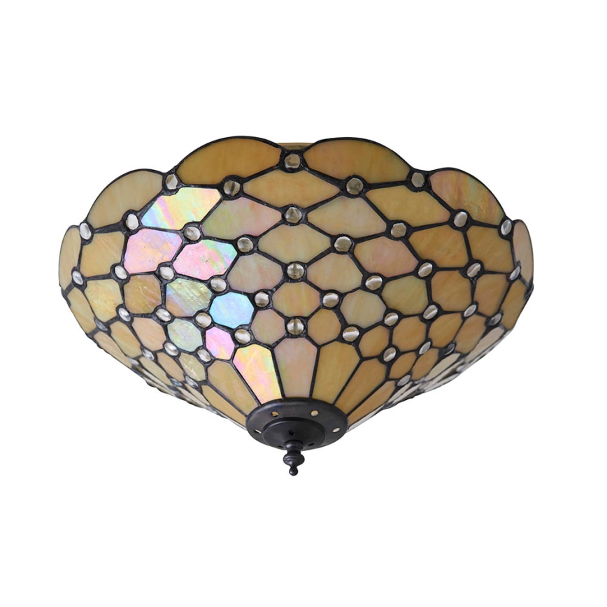 Endon 70242 - Plafón PEARL 2xE27/60W/230V diá. 37 cm