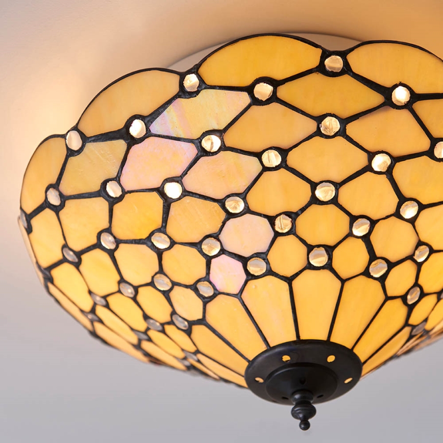 Endon 70242 - Plafón PEARL 2xE27/60W/230V diá. 37 cm