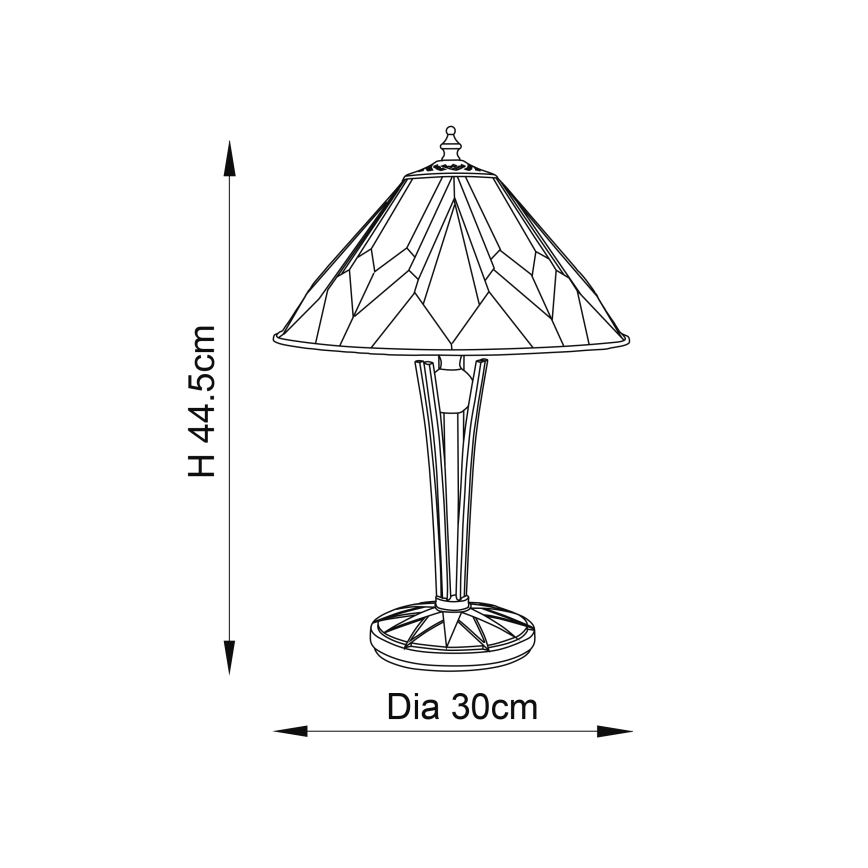 Endon 70365 - Lámpara de mesa ASTORIA 1xE14/40W/230V diá. 30 cm