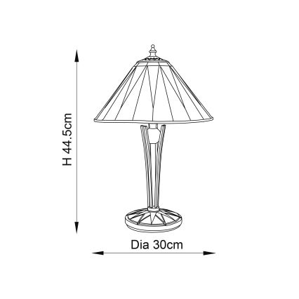 Endon 70367 - Lámpara de mesa DARK STAR 1xE14/40W/230V diá. 30 cm