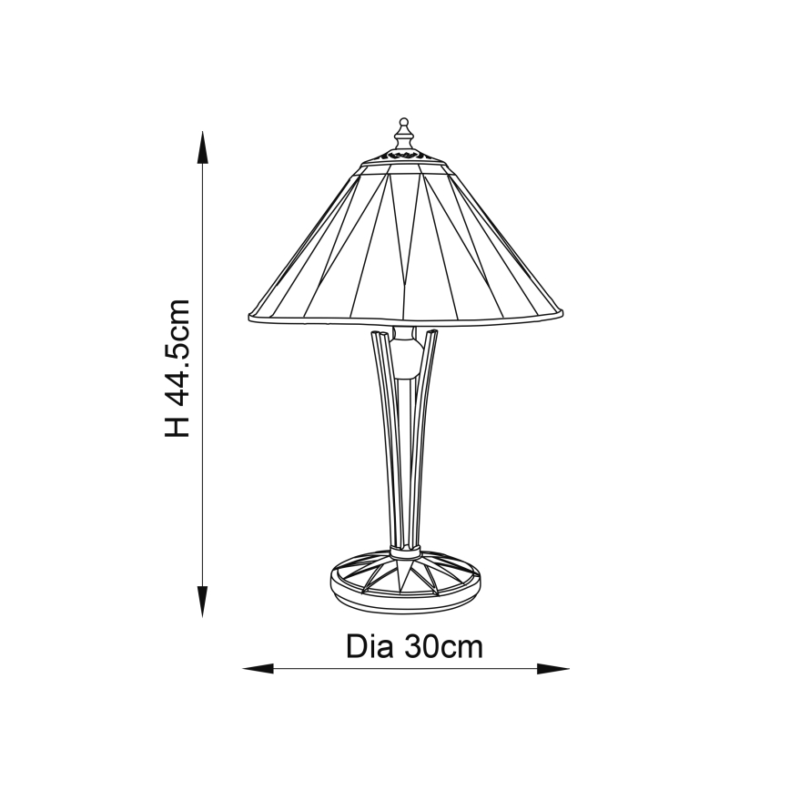 Endon 70367 - Lámpara de mesa DARK STAR 1xE14/40W/230V diá. 30 cm