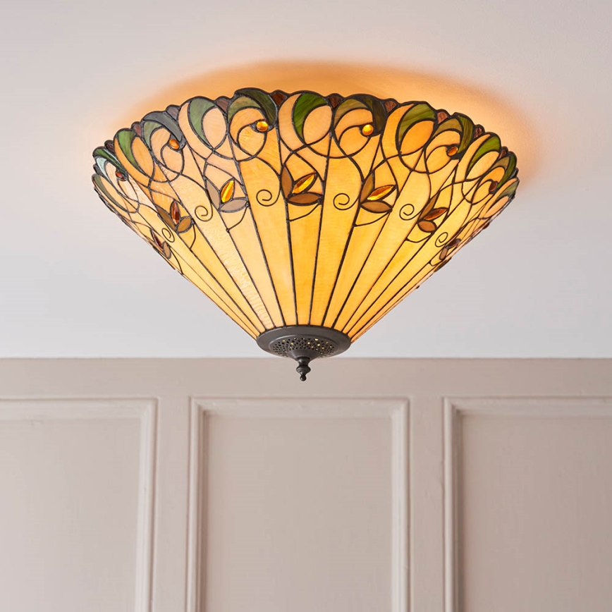 Endon 70706 - Plafón JAMELIA 2xE27/60W/230V diá. 50 cm