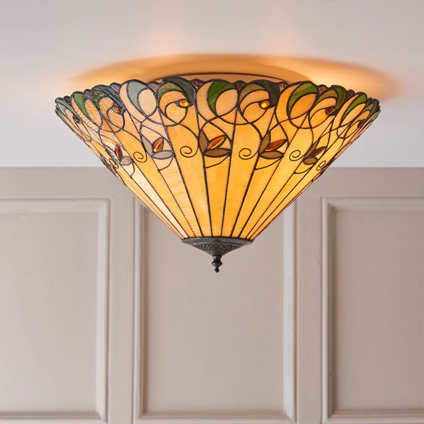 Endon 70706 - Plafón JAMELIA 2xE27/60W/230V diá. 50 cm