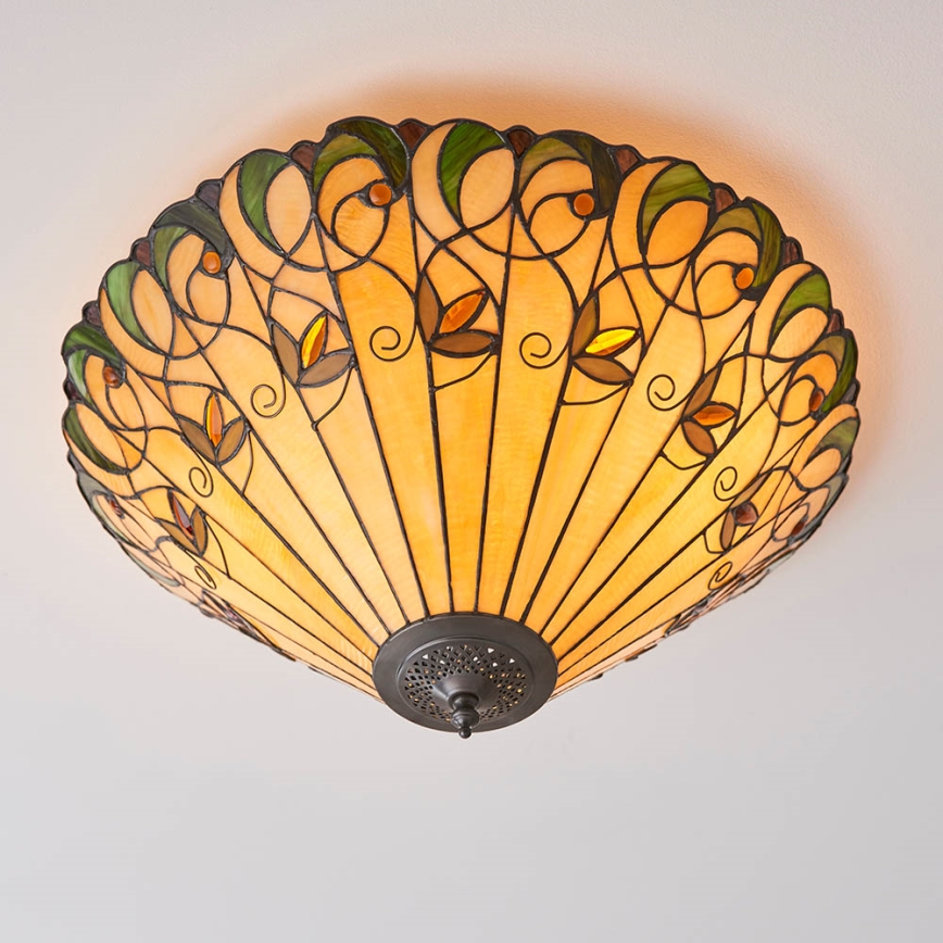 Endon 70706 - Plafón JAMELIA 2xE27/60W/230V diá. 50 cm