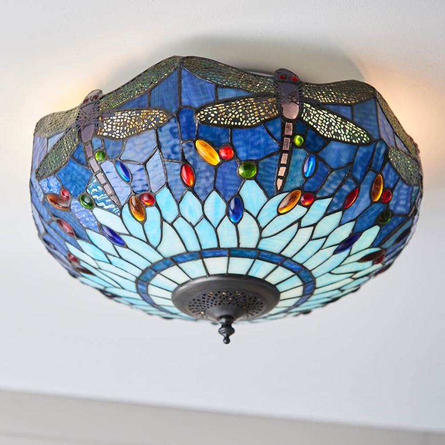 Endon 70722 - Plafón DRAGONFLY 2xE27/60W/230V diá. 41 cm