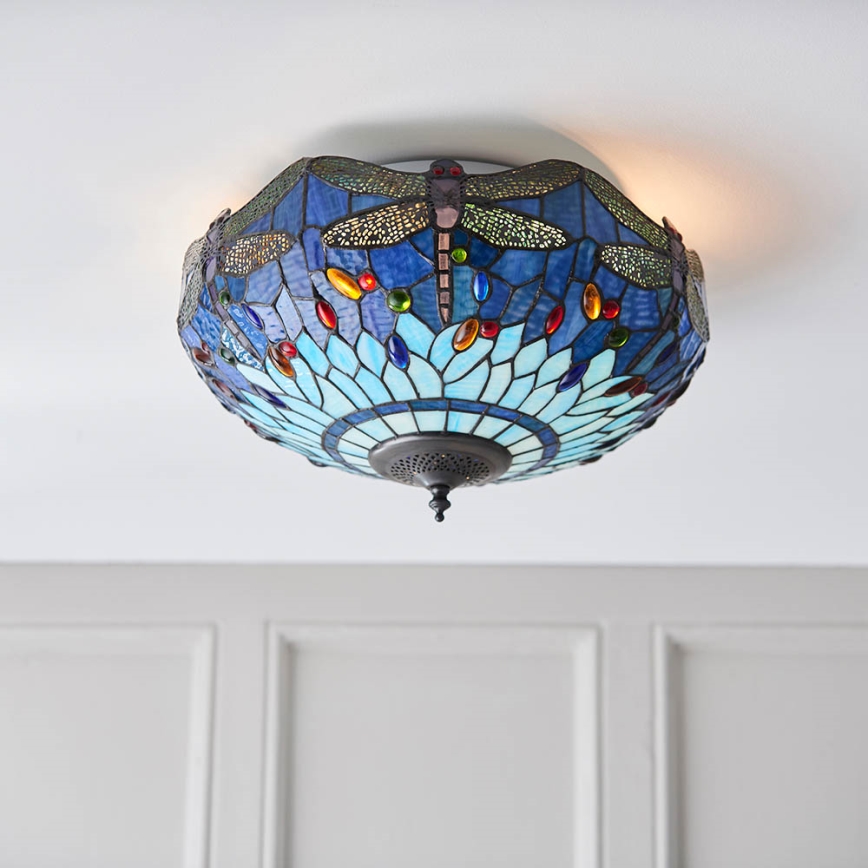 Endon 70722 - Plafón DRAGONFLY 2xE27/60W/230V diá. 41 cm