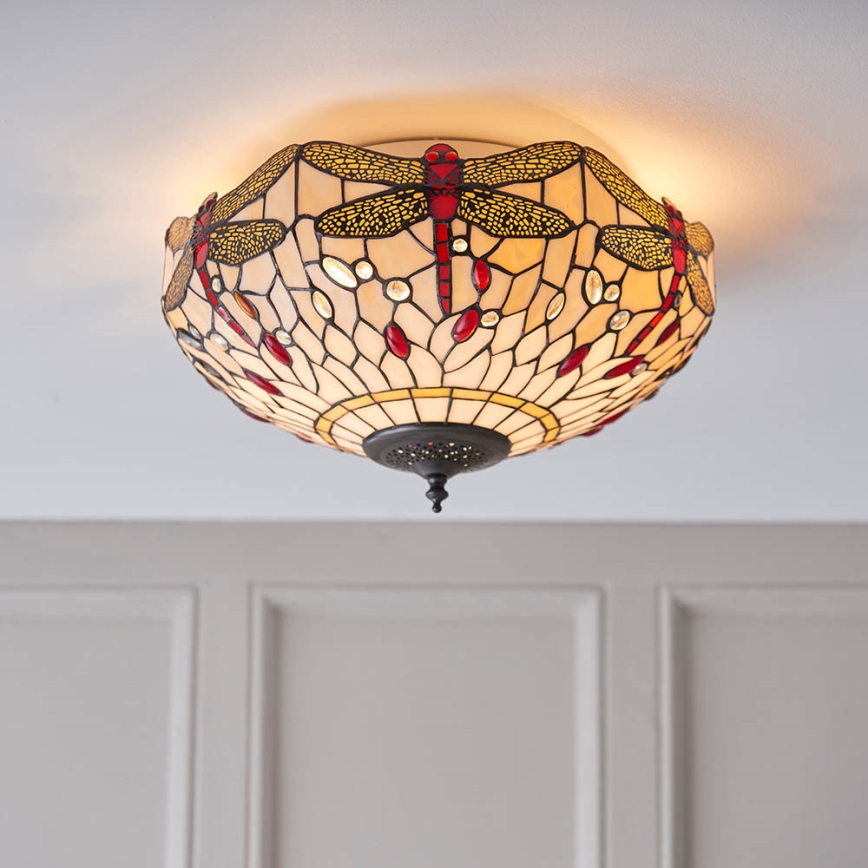Endon 70723 - Plafón DRAGONFLY 2xE27/60W/230V diá. 41 cm