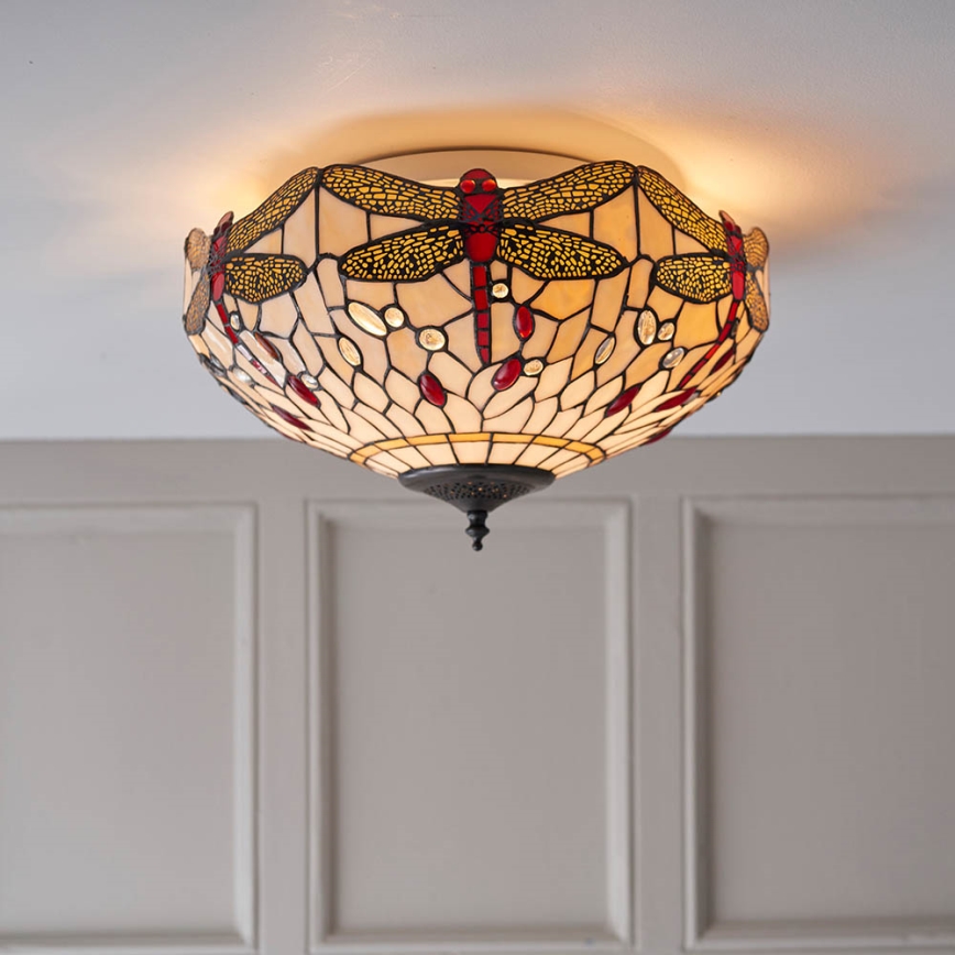 Endon 70723 - Plafón DRAGONFLY 2xE27/60W/230V diá. 41 cm