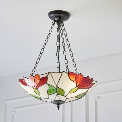 Endon 70946 - Lámpara colgante con cadena BOTANICA 3xE27/60W/230V diá. 45 cm