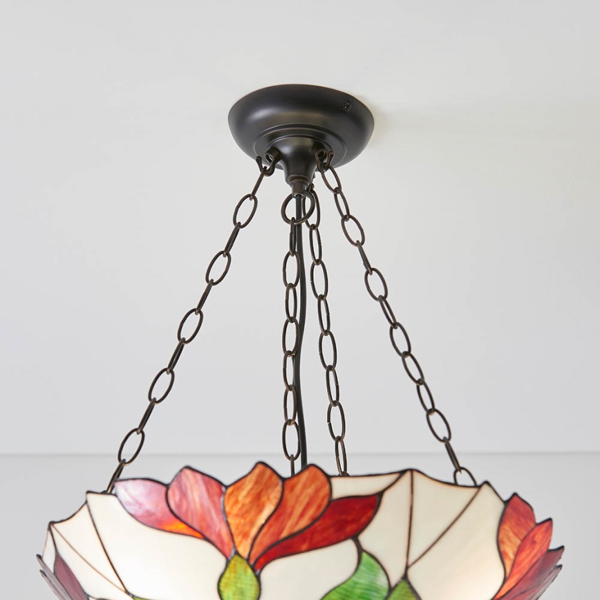 Endon 70946 - Lámpara colgante con cadena BOTANICA 3xE27/60W/230V diá. 45 cm