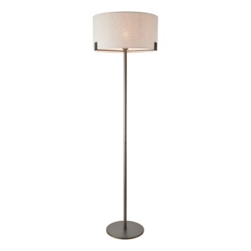 Endon 72634 - Lámpara de pie HAYFIELD 1xE27/40W/230V marrón/gris