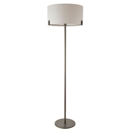 Endon 72634 - Lámpara de pie HAYFIELD 1xE27/40W/230V marrón/gris
