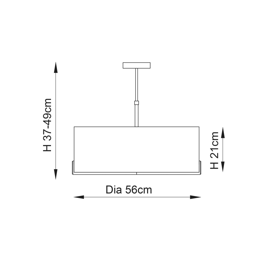 Endon 72635 - Lámpara colgante HAYFIELD 3xE27/40W/230V cromo mate/gris
