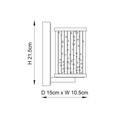 Endon 76259 - Aplique EASTON 1xE14/6W/230V cromo brillante