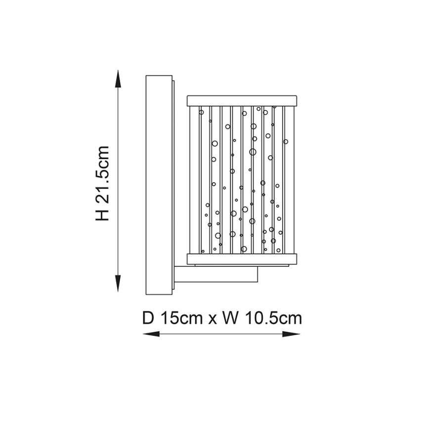 Endon 76259 - Aplique EASTON 1xE14/6W/230V cromo brillante