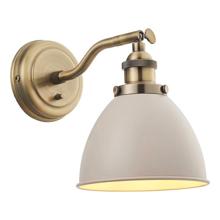 Endon 76330 - Foco de pared FRANKLIN 1xE14/40W/230V latón/taupe