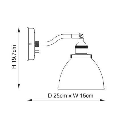 Endon 76330 - Foco de pared FRANKLIN 1xE14/40W/230V latón/taupe