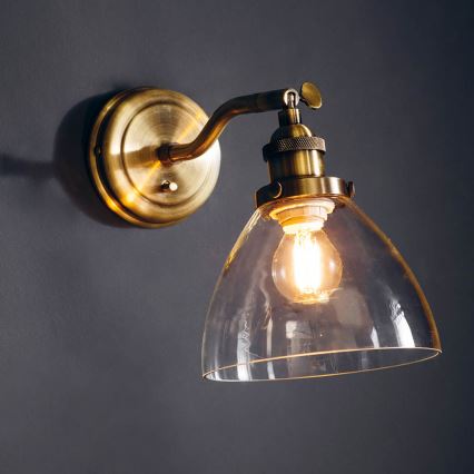 Endon 77273 - Foco de pared HANSEN 1xE14/40W/230V latón