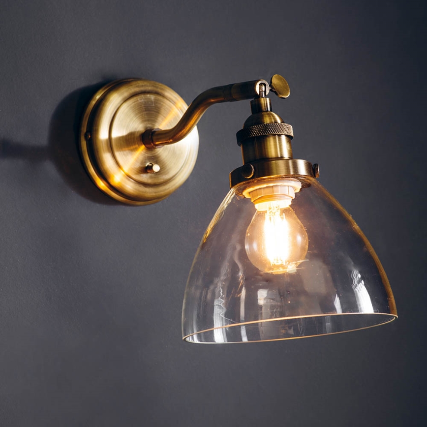 Endon 77273 - Foco de pared HANSEN 1xE14/40W/230V latón