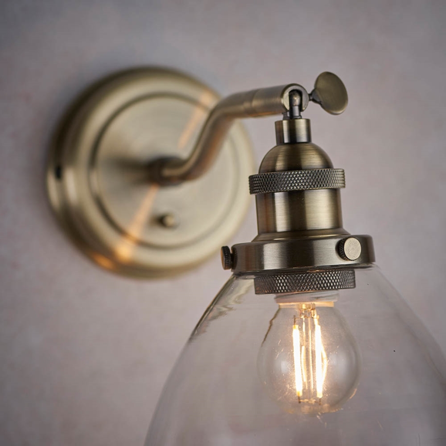 Endon 77273 - Foco de pared HANSEN 1xE14/40W/230V latón