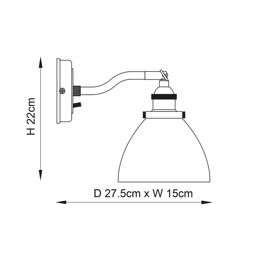 Endon 77273 - Foco de pared HANSEN 1xE14/40W/230V latón