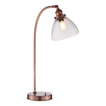 Endon 77861 - Lámpara de mesa HANSEN 1xE27/40W/230V cobre