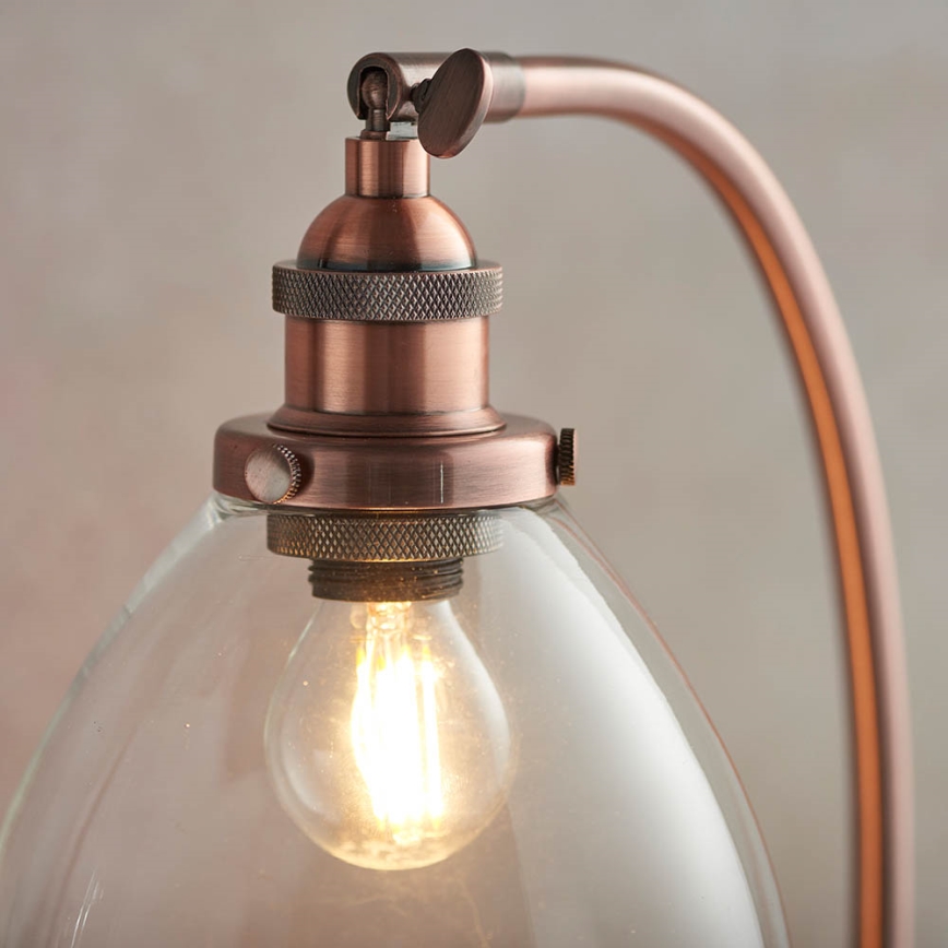 Endon 77861 - Lámpara de mesa HANSEN 1xE27/40W/230V cobre