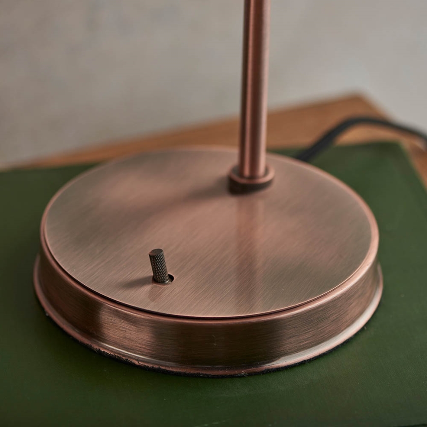 Endon 77861 - Lámpara de mesa HANSEN 1xE27/40W/230V cobre