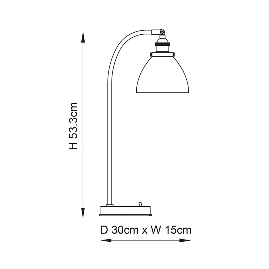 Endon 77861 - Lámpara de mesa HANSEN 1xE27/40W/230V cobre