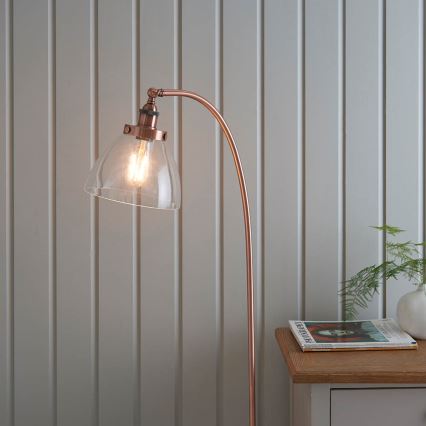 Endon 77862 - Lámpara de pie HANSEN 1xE27/40W/230V cobre