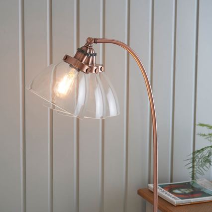 Endon 77862 - Lámpara de pie HANSEN 1xE27/40W/230V cobre
