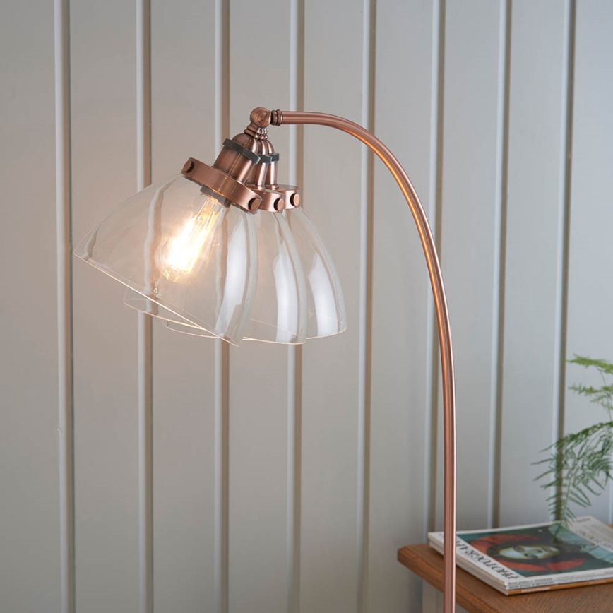 Endon 77862 - Lámpara de pie HANSEN 1xE27/40W/230V cobre