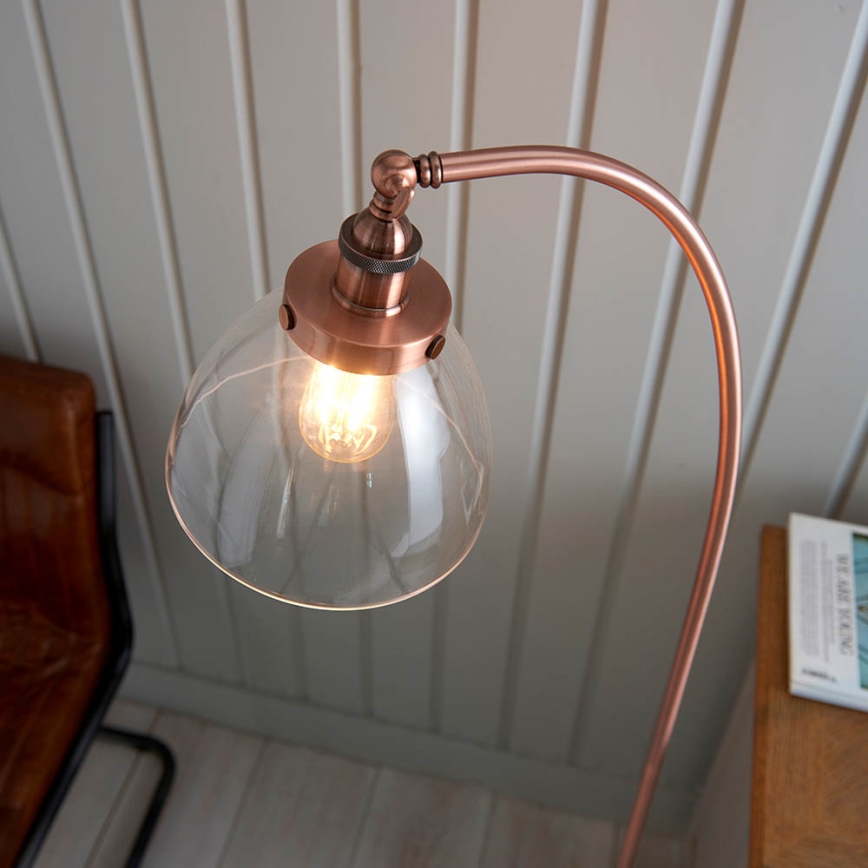 Endon 77862 - Lámpara de pie HANSEN 1xE27/40W/230V cobre