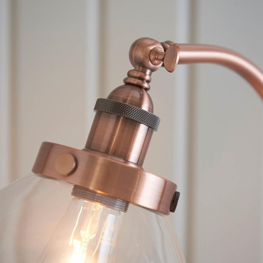 Endon 77862 - Lámpara de pie HANSEN 1xE27/40W/230V cobre
