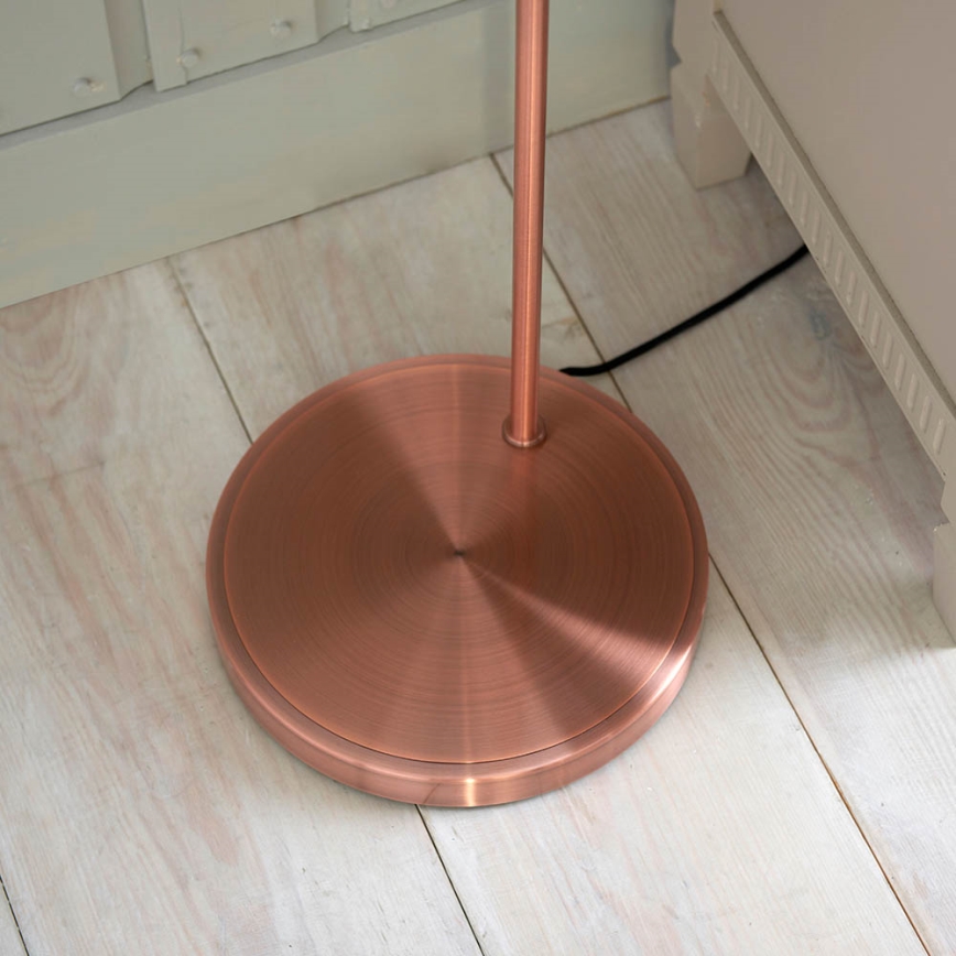 Endon 77862 - Lámpara de pie HANSEN 1xE27/40W/230V cobre