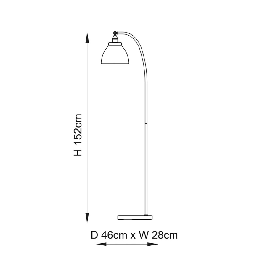 Endon 77862 - Lámpara de pie HANSEN 1xE27/40W/230V cobre