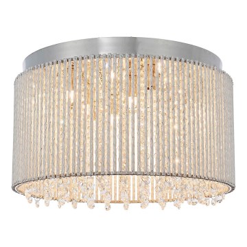 Endon 81980 - Plafón de cristal GALINA 10xG9/25W/230V cromo mate