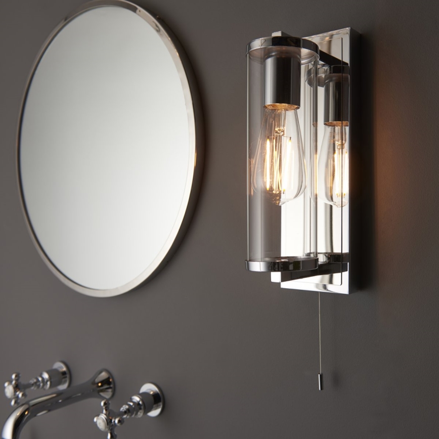 Endon 94074 - Aplique de baño TAYLOR 1xE27/10W/230V IP44 cromo brillante